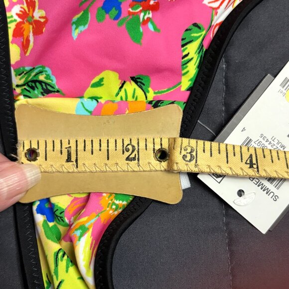 Bar III Women's Printed Plunge-Neck Tropical-Print Tankini - Size: Large - NWT - Picture 15 of 15